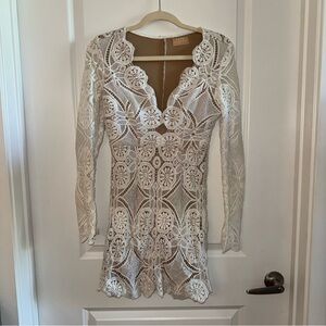 Elegant White Lace Dress